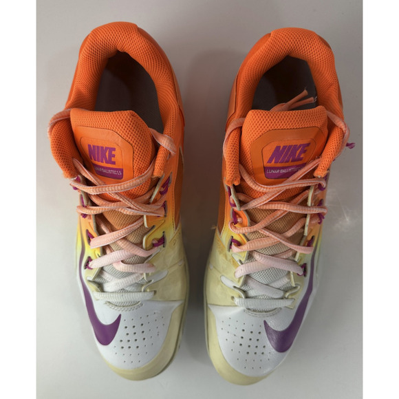 Nike Lunar Ballistec 1.5 Tennis Shoes Men’s Size 11.5 Orange Purple 705285-800 - Picture 14 of 16